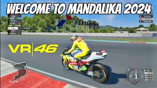 Valentino Rossi VR46 racing team test ride Mandalika 2024  MotoGP 24 [upl. by Allemac]