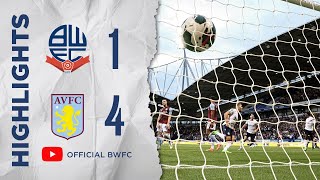 HIGHLIGHTS  Bolton Wanderers 14 Aston Villa [upl. by Airdna]