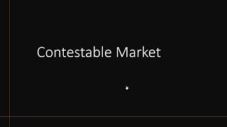 Contestable Market [upl. by Rayna399]