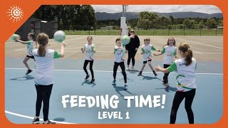 Feeding Time Level 1  Netball Drills Ep4 [upl. by Narhem]