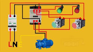 single phase motor wiring with indicator [upl. by Zorah]