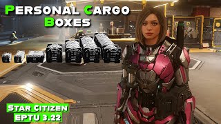 What to do with PERSONAL CARGO BOXES in Star Citizen 322 [upl. by Sirromaj362]