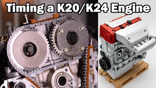 Timing a k20 or k24 Honda engine [upl. by Eob]