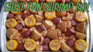 Sheet Pan Shrimp Boil In The Oven l Oven Baked Seafood Boil l Easy Oven Shrimp Boil Recipe [upl. by Miriam]