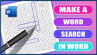 How to Make a Word Search in MS Word  Microsoft Word Tutorials [upl. by Ahsieyt628]