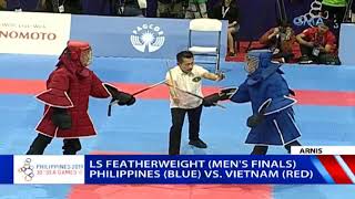 SEA Games 2019 PHL VS VIE on LS Featherweight Men’s Division FINALS  Arnis [upl. by Dwayne222]