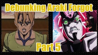 Debunking Araki Forgot Part 5  Vento Aureo [upl. by Eanej965]