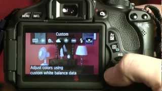 Canon 600D550D T3i custom white balance [upl. by Player]