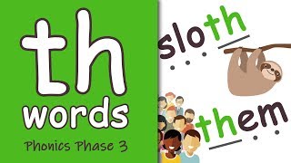 th Words  Blending Phonics Phase 3 [upl. by Anomor]