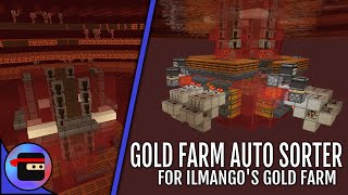 Item Sorter amp Sword Burner for Ilmangos GoldXP Farm  Minecraft Redstone Tutorial [upl. by Sirovat]