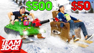 50 vs 500 Sled Challenge DON’T try at home [upl. by Najar]