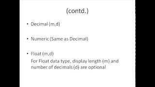 SQL Tutorial  7 DataTypes in SQL Part2 [upl. by Kolodgie357]