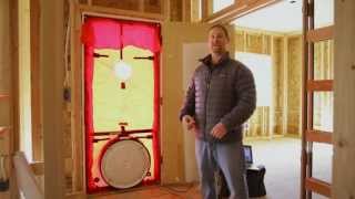 Blower Door Directed Air Sealing in a Zero Energy Home ZEH [upl. by Nyrak]