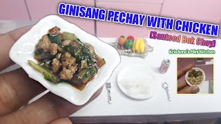 GINISANG PECHAY WITH CHICKEN SAUTEED BOK CHOY Miniature Cooking  KrisAnnes Mini Kitchen [upl. by Lasko222]