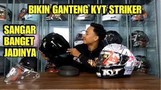 JADI GANTENG KAN HELM INI GANTENGIN KYT STRIKER PAKAI VISOR NZ RACE [upl. by Rick]