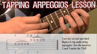 Guitar Tapping Lesson  Arpeggios [upl. by Cornwell]