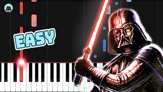 Star Wars OST  quotThe Imperial March Darth Vader Themequot  EASY Piano Tutorial amp Sheet Music [upl. by Ahseenal947]