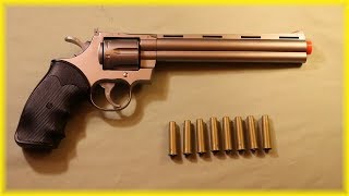 UHC MAGNUM Spring Airsoft Revolver Review 8quot Barrel [upl. by Yerfej551]