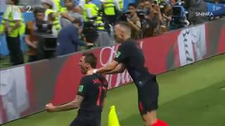 Goal Mario Mandžukić  FIFA World Cup Half Final 2018 Hrvatska  Engleska Croatia  England [upl. by Petulah]