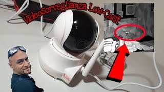 Super economica Ma Valida Telecamera di Sorveglianza motorizzata HD Wifi Sricam 360° Allarme SP020 [upl. by Saeger]