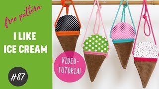 Süßes Eistäschen ganz einfach selber nähen  DIY NähTutorial [upl. by Ahcsropal]