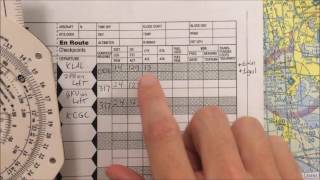 VFR Nav Log Video 8 Calculate Fuel using E6B [upl. by Coreen]