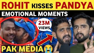 INDIA WINS T20 WORLD CUP🏆 ROHIT KISSES PANDYA EMOTIONAL MOMENTS PAKISTANI PUBLIC REACTION  REAL TV [upl. by Sager]