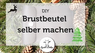 Einen Brustbeutel aus Leder nähen  DIY  Arbeiten mit Leder [upl. by Zeni]