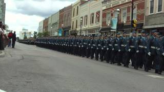 Parade WAR OF 1812 Bicentennial Celebration Barrie Ontario Military [upl. by Pernick468]