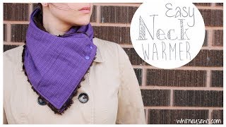 Neck Warmer How to  30 Minute EASY DIY  Whitney Sews [upl. by Crudden]