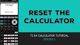 Reset a Ti84 Calculator [upl. by Eatnhoj]