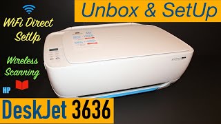 HP DeskJet 3636 SetUp Unboxing WiFi Direct SetUp Wireless Scanning [upl. by Gerda400]