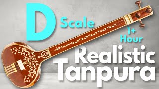 D scale Realistic Tanpura  Original Sound  Best for Singing Meditation [upl. by Sokul180]