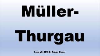 How To Pronounce MullerThurgau Wine [upl. by Eloci905]