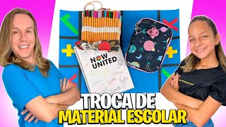 TROCAS DE MATERIAL ESCOLAR  TROCANDO MATERIAL ESCOLAR  Tio Lucas e Laila Show [upl. by Urana127]