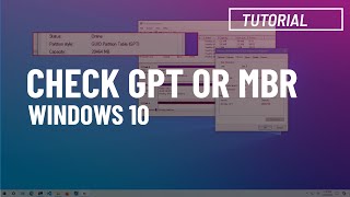 Windows 10 Check if drive is MBR or GPT 3 ways [upl. by Boylston]