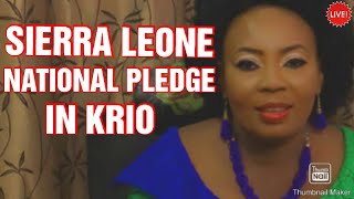 Sierra Leone National Pledge In Krio [upl. by Novihs]