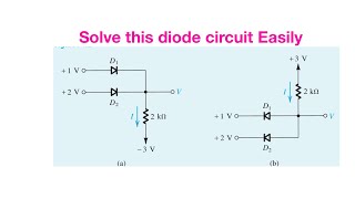 43 For the circuits shown in Fig P43 using ideal diodes find the values of the labeled voltages [upl. by Alejoa]