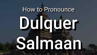 Dulquer Salmaan  Pronunciation and Meaning [upl. by Marlee]