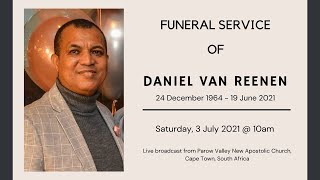 Funeral service of Daniel Van Reenen  Saturday 3 July 2021  10am [upl. by Inacana385]