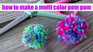 How To Make A Multicolor Pom Pom [upl. by Soalokcin]