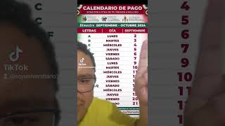 CALENDARIO OFICIAL de Pagos Pensión Bienestar Adultos Mayores 65 años SEPTIEMBRE 2024 [upl. by Ahsenyl945]