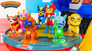 Paw Patrol Save the Dinosaurs and Mighty Pups vs Giant Battlebot [upl. by Kappel]