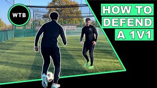 How To Defend A 1v1 In Football  Learn With The 3 P’s [upl. by Fryd]