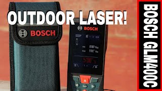 BOSCH 400 OUTDOOR LASER DISTANCE MEASURE REVEIW GLM400C [upl. by Aidiruy]