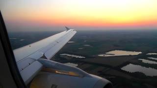 Germanwings A320 Great Sunset Landing at Düsseldorf Airport [upl. by Allicserp]