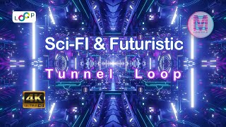 SciFi amp Futuristic Techno Light Tunnel Loop  Emotion Graphics  2022 [upl. by Fedora377]