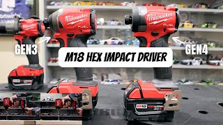 Milwaukee M18 Hex Impact Driver 285320 Gen3 vs 295320 Gen4 [upl. by Lemahs]