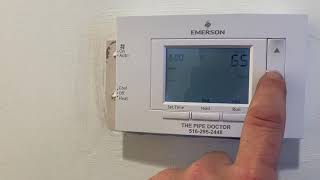 How to Program a White Rogers Emerson 1F83C11PR Thermostat [upl. by Nannah382]