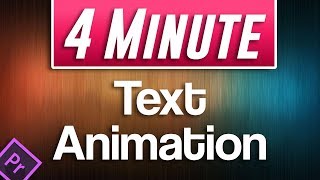 Quick Text Animation Tutorial in Premiere Pro [upl. by Disario698]